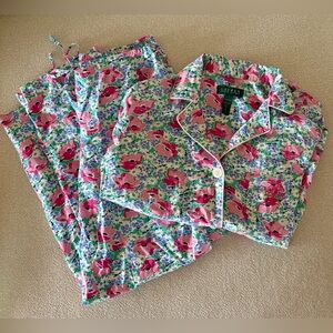 Lauren Ralph Lauren Floral Pajama Set | 100% Cotton • Size Small